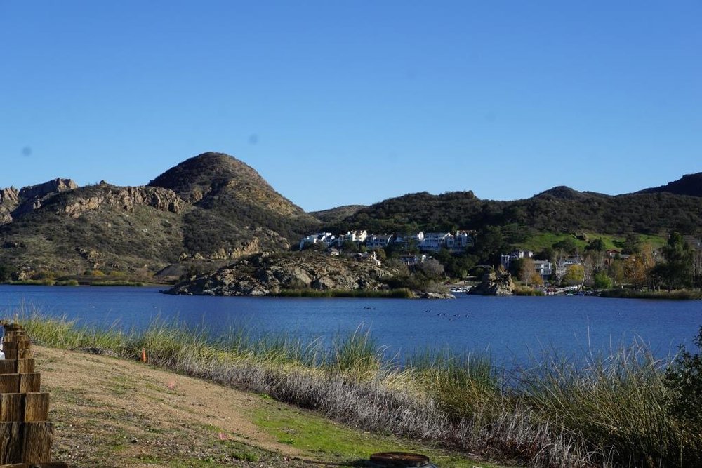 A view of Lake Sherwood from the north off of Lake Sherwood Drive